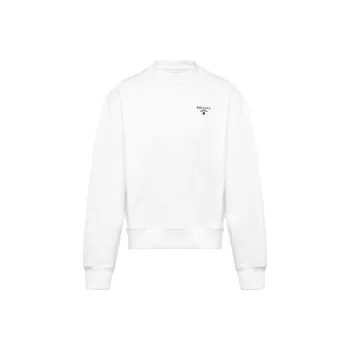 PRADA Logo Print Crewneck Sweatshirt