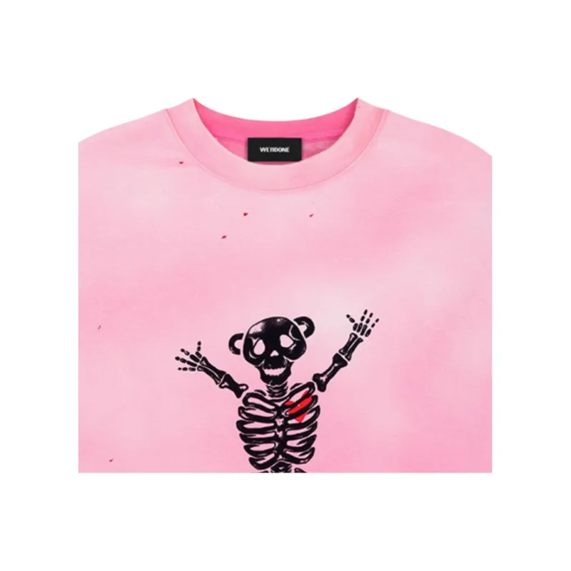 WE11DONE Bolt Teddy Crew neck T shirt-2