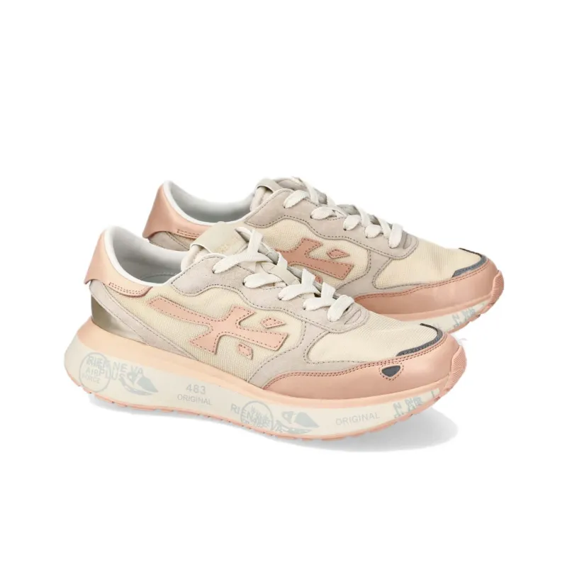 PREMIATA Lauryn Low Top Casual Shoes Women's Pink-2