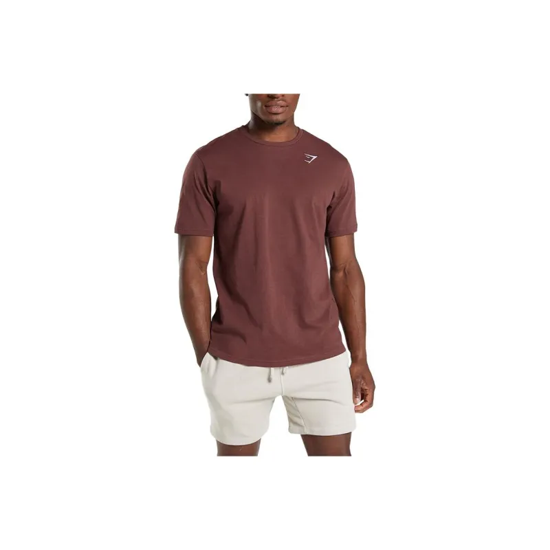 GYMSHARK T-Shirt Men's Brown Red-0