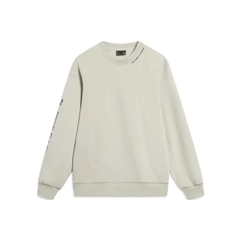 LiNing Sports Life Collection Sweatshirt Unisex Willow Gray-0