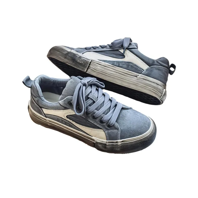 AMICNIEGD Abrasion Resistant Breathable Low Top Canvas Shoes Men's-7