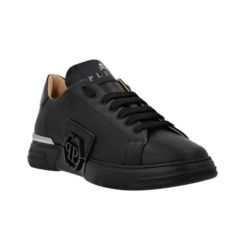 PHILIPP PLEIN Lo Top Phantom Kick Low Top Skateboard Shoes Unisex Black-2