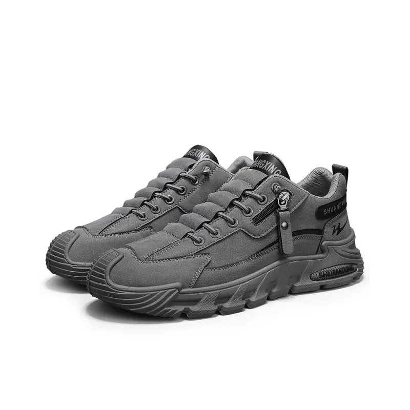 Binary Non slip Lightweight Low Top Casual Shoes Men's Gray-2