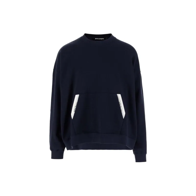 PALM ANGELS Logo Detailed Crewneck Sweatshirt-0