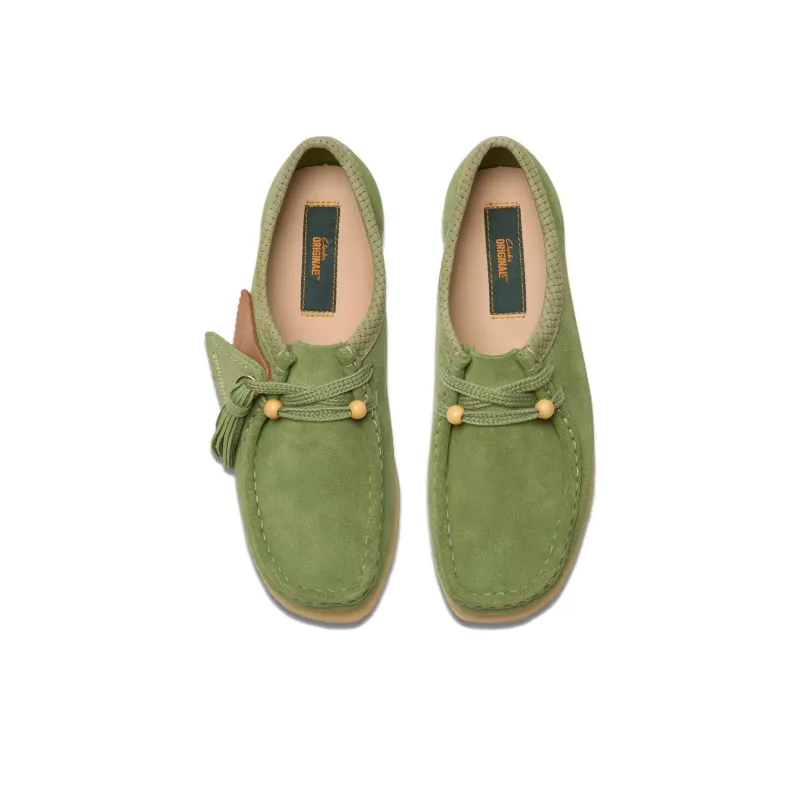 Clarks Wallabee Casual Single Shoes Women's Green-3