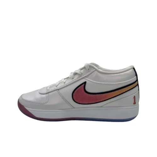 Nike Book 1 Anti Slip Wear Resistant Low Top Basketball Shoes Unisex White Blue