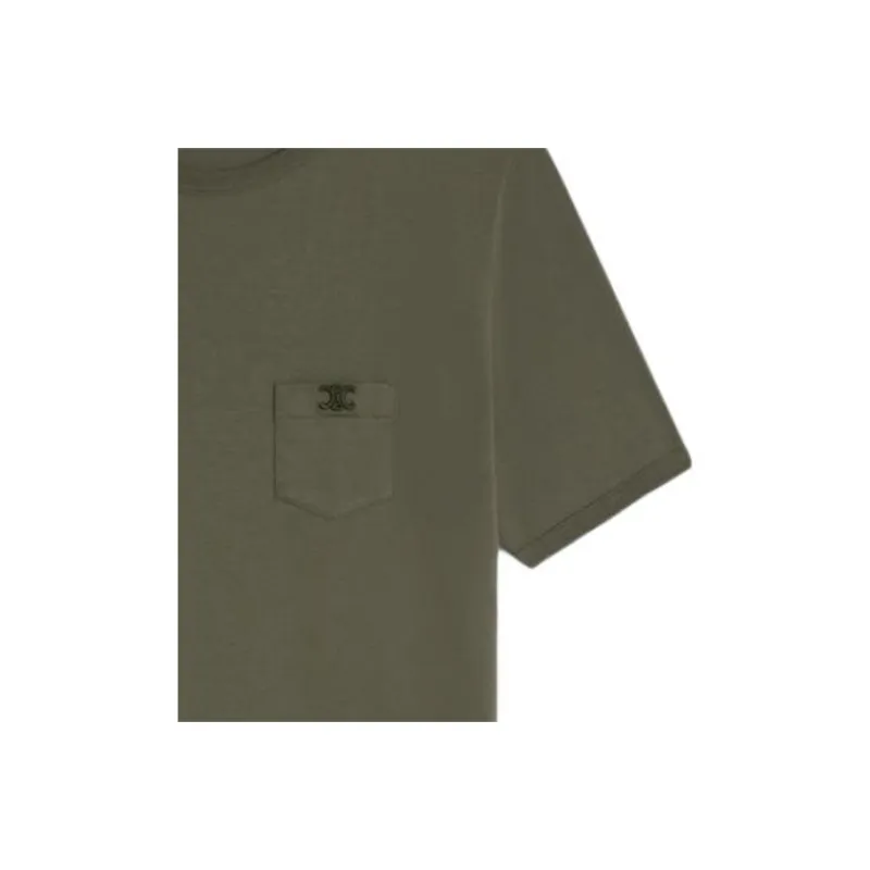 CELINE T Shirts Women's Green-3