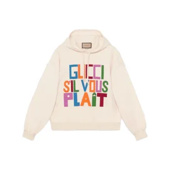 GUCCI Patch Detailed Drawstring Hoodie