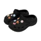 Black with Floral Pattern