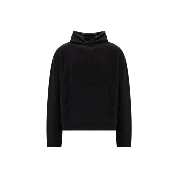 MM6 Maison Margiela Logo Detailed Textured Hoodie