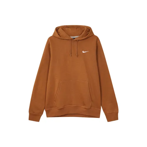 Nike Club Swoosh Men's Logo Drawstring 2EAHTM1DJ707XXDS Hooded Sweatshirt Tawny