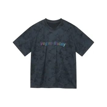 Voguo Relay Couple Set Loose Fit Crew Neck Short Sleeved T Shirts Unisex Black, White, Green