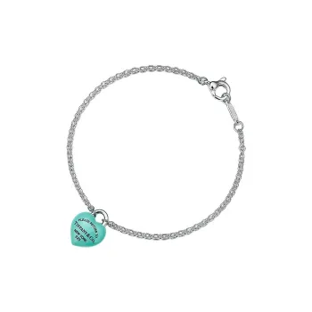 TIFFANY & CO. 925 Sterling Silver, Enamel Bracelets Unisex Silver