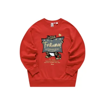 FILA Co branded Year Of The Tiger Collection Sweatshirts Unisex Legend Red