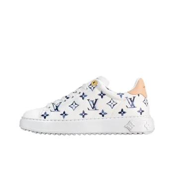 LOUIS VUITTON Time Out Low Top Skateboard Shoes Women's White