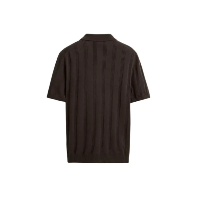 ZARA Polo Shirts Men Brown-1