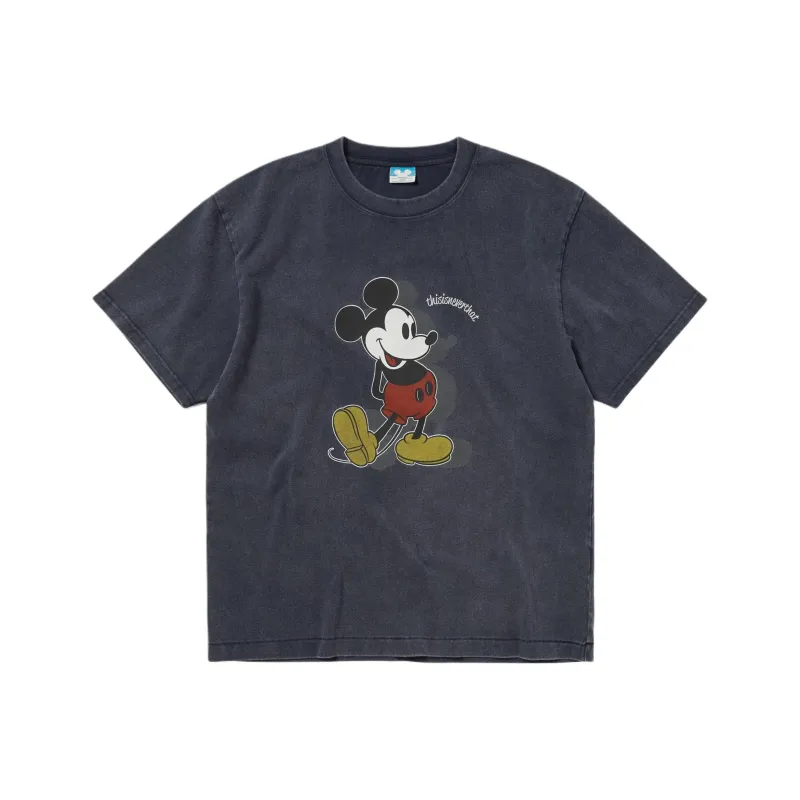 Thisisneverthat Disney/Disney Co branded Model SS25 T Shirt Unisex Marine Blue-0