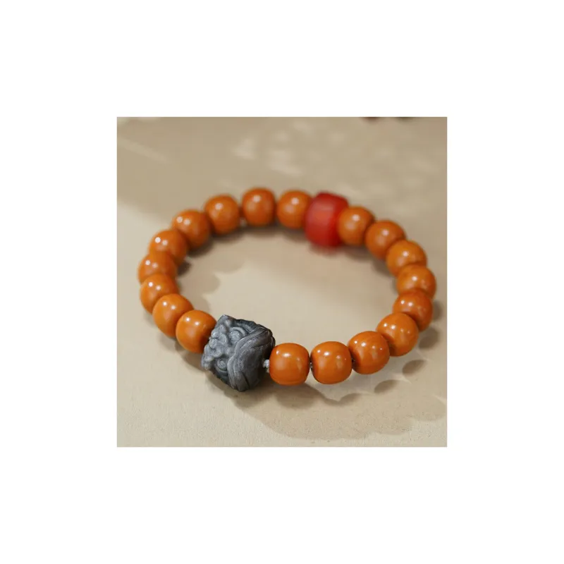 Many Blessings Monkey Head Walnut Bracelets Unisex-1