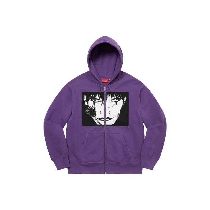 Supreme X The Crow Zip Up Hooded Sweatshirt-0