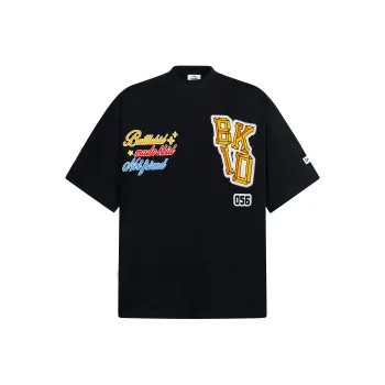 PAINT STAIN American Vintage 3D Effect Embroidered Pattern Design Casual Versatile T Shirt Unisex