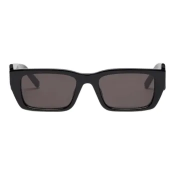 PALM ANGELS Acetate Rectangular Sunglasses Unisex Black