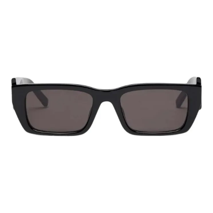 PALM ANGELS Acetate Rectangular Sunglasses Unisex Black-0