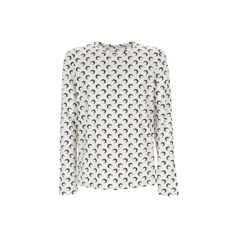 Marine Serre Moon Printed Long Sleeved T Shirt-0