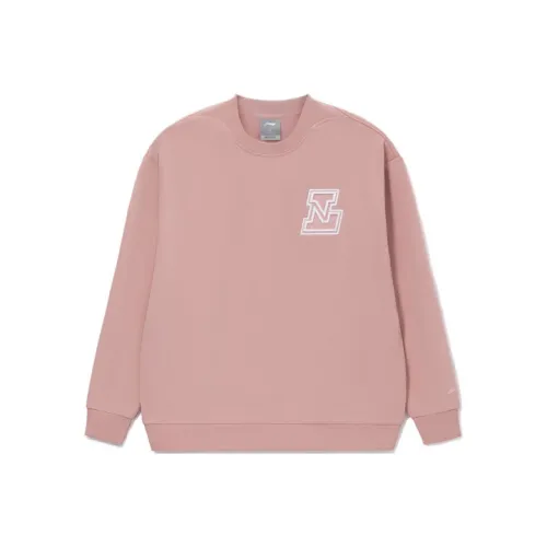 LINING Sports Fashion Collection Sweatshirts Unisex Misty Rose Pink