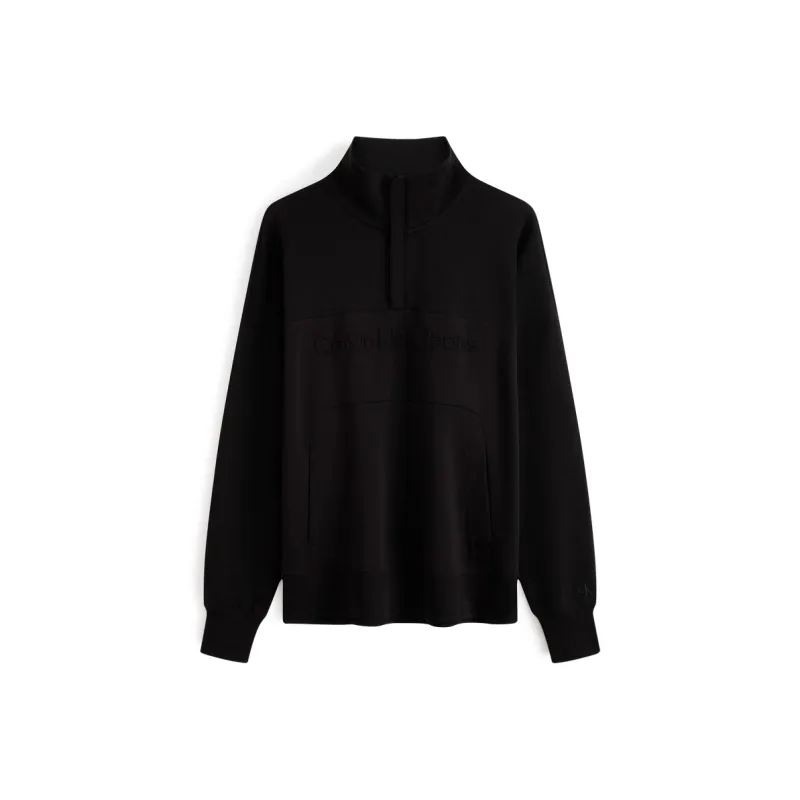 Calvin Klein Logo embroidered High neck Sweatshirt-0