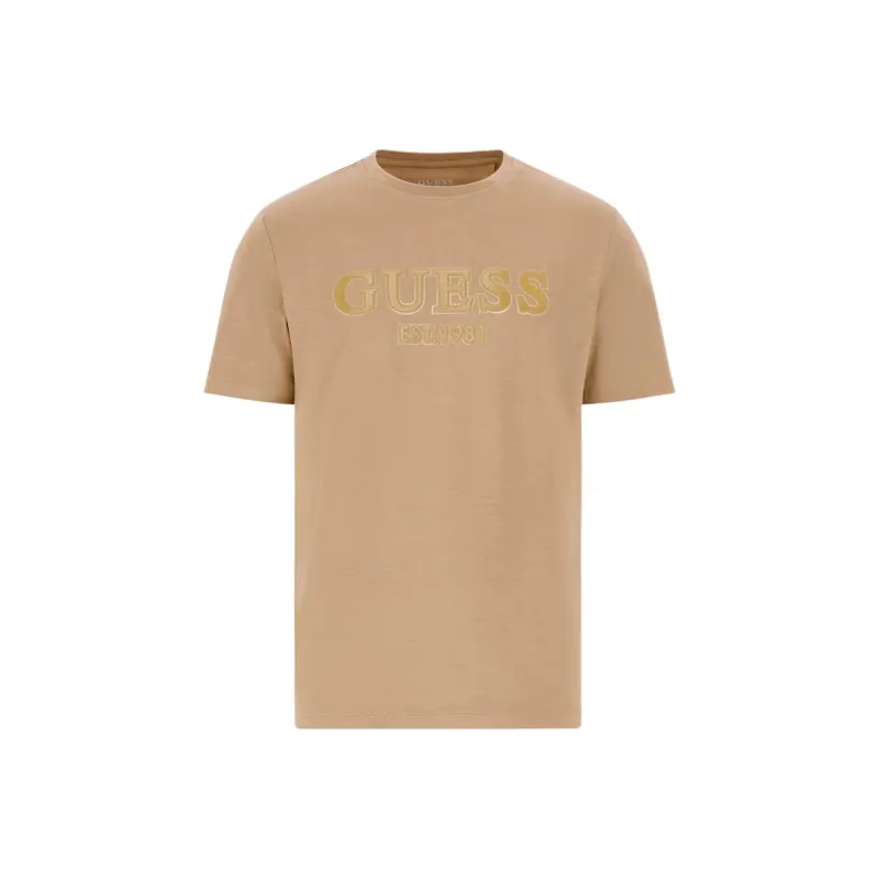 GUESS T-Shirts Men Brown-0