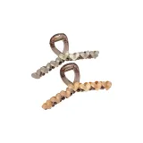 Elegance Heart Shark Clip-Green+Orange