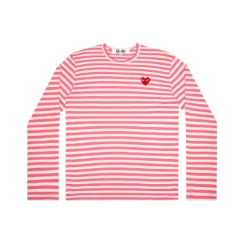 Comme Des Garcons Play Pastelle Striped L/S T shirt