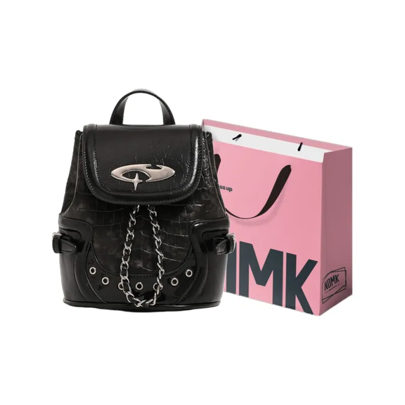 NOMK PU Handbag Backpack Regular Women's Dusty Pink/Classic Black-8