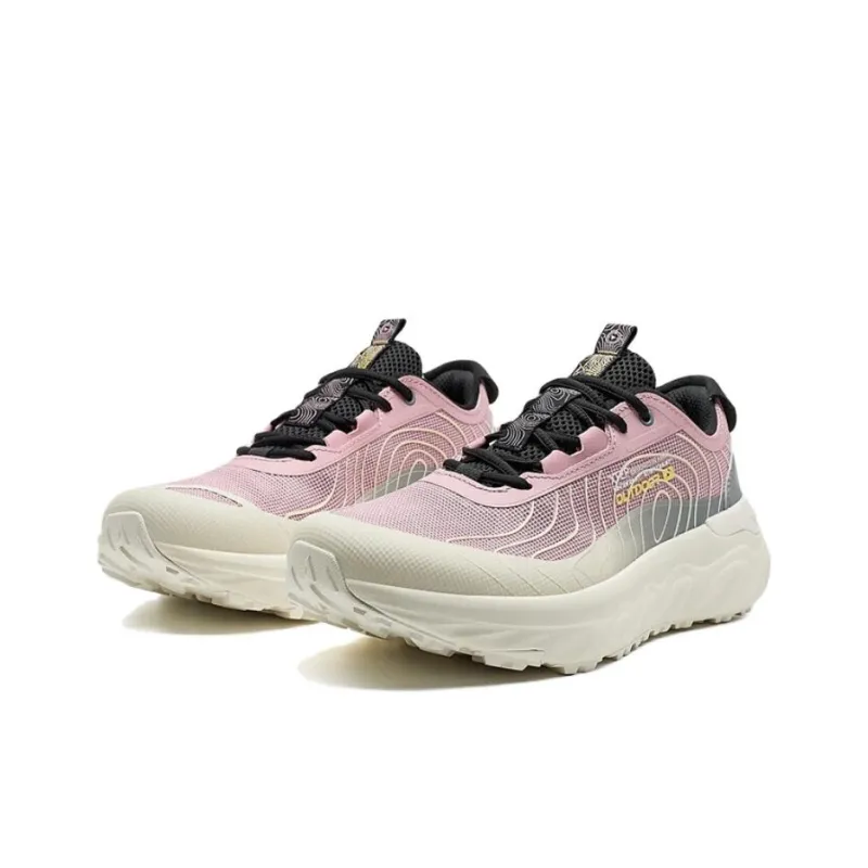XTEP Non slip Lightweight Low Top Casual Shoes Women's White Pink-2