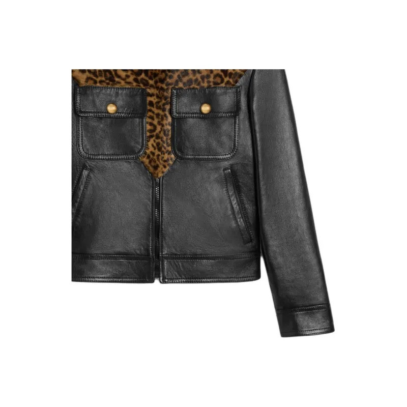 CELINE Straight Fit Blouson Jacket In Soft Lambskin-3