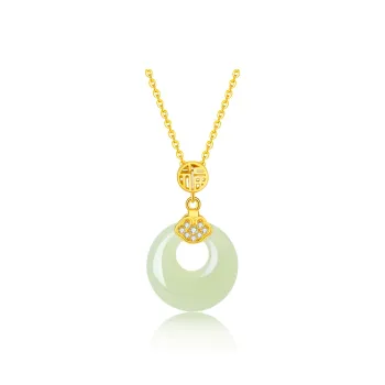 ZSY Necklaces Green Jade Women's