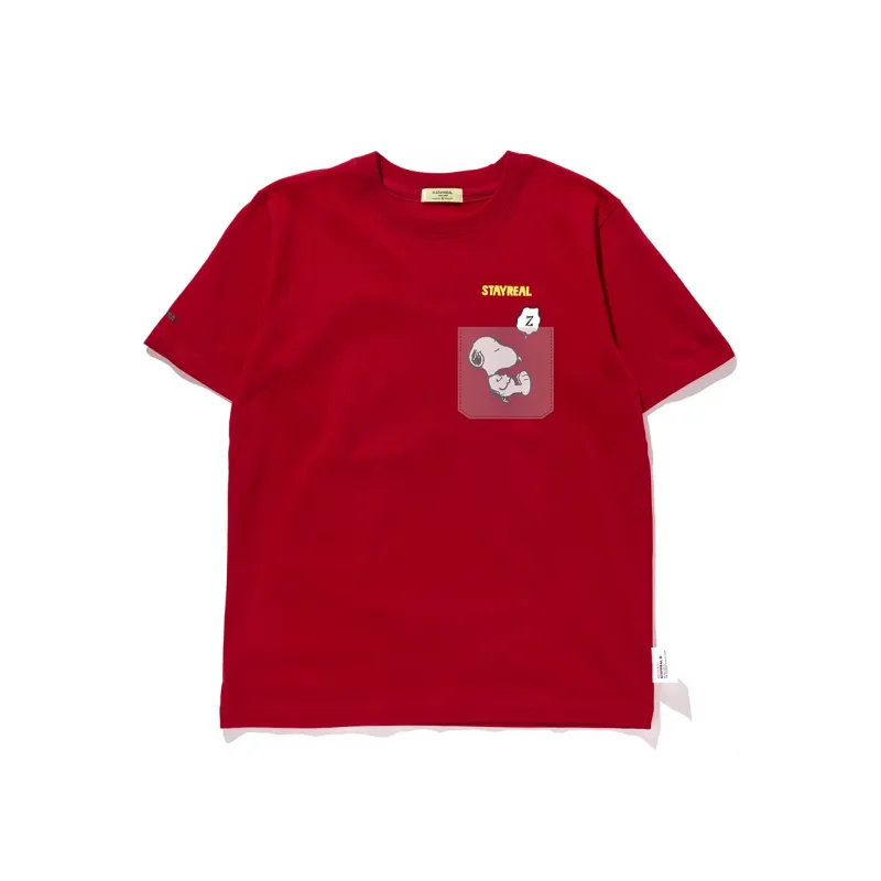 STAYREAL Snoopy Snoozing Pocket T Unisex-0