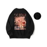 Crew Neck Black Fleece-Lined