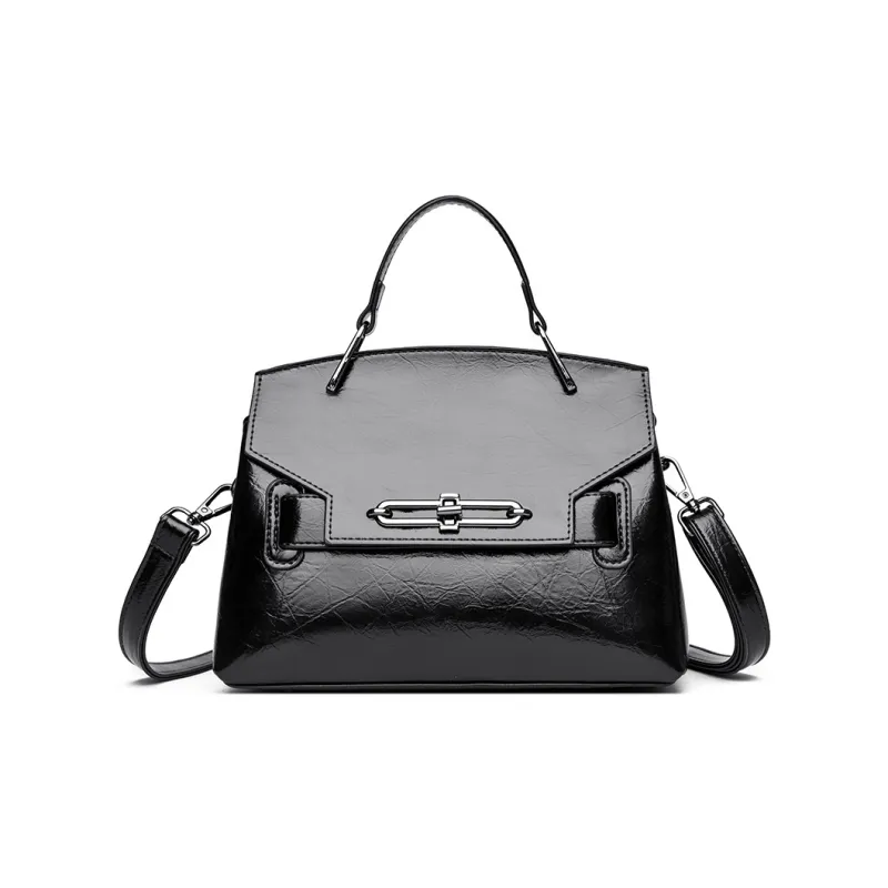 Yalu Waxed Leather Shoulder Bag, Crossbody Bag, Handbag Women's Multicolor-0