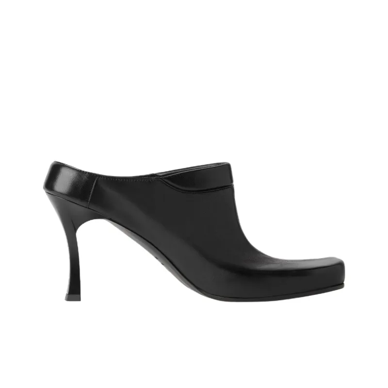 Scholl x Balenciaga Closed Toe Slippers 8cm Women's Black-1