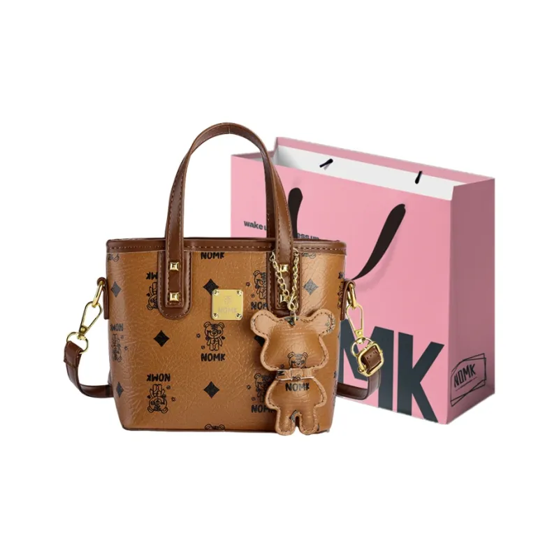 NOMK PU Handbag, Shoulder Bag, Crossbody Bag Women's Black/Ecru/Brown/Pink-18