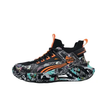 Kuding Running Shoes Unisex Low Top Black Orange/Black Blue/White Moon/White Blue