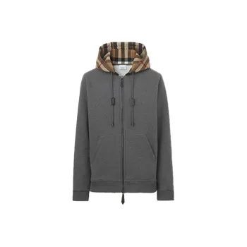 Burberry Blend Sweatshirt Coat Men's Gray 80480271