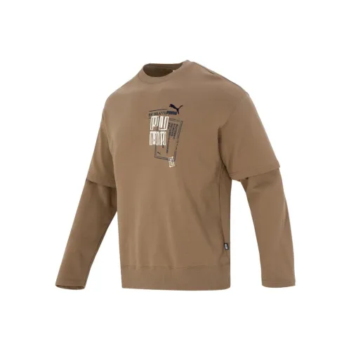 PUMA Sweatshirts Men Brown