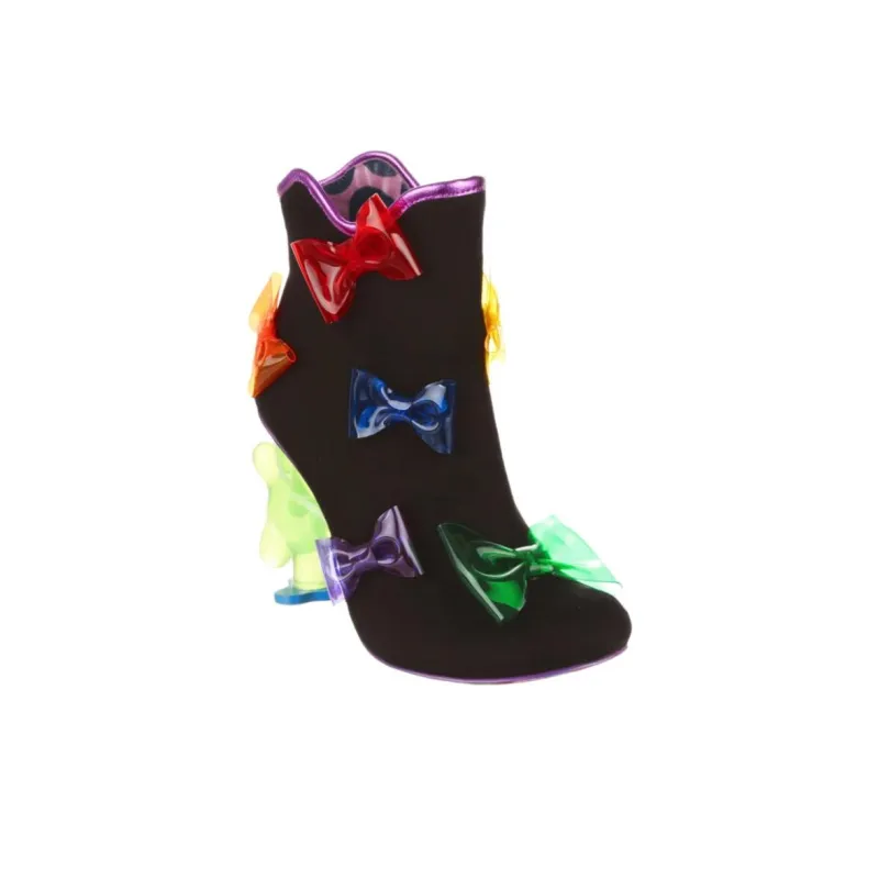 IRREGULAR CHOICE Yummy Gummy Ankle Boots 9.5cm Women's Black-1