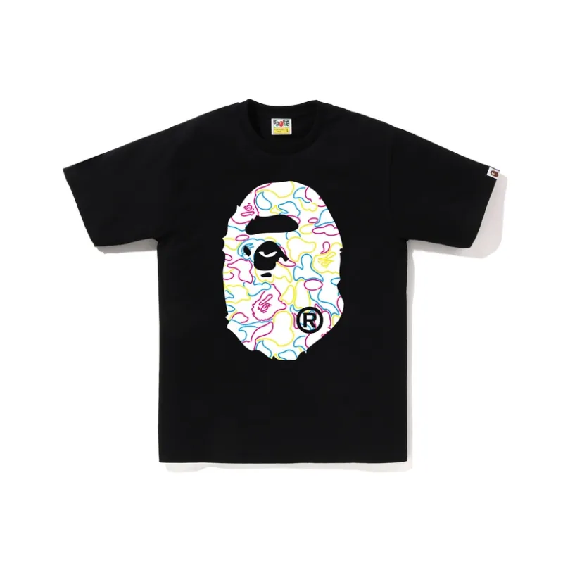 Bape Neon Camo Big Ape Head Tee-2
