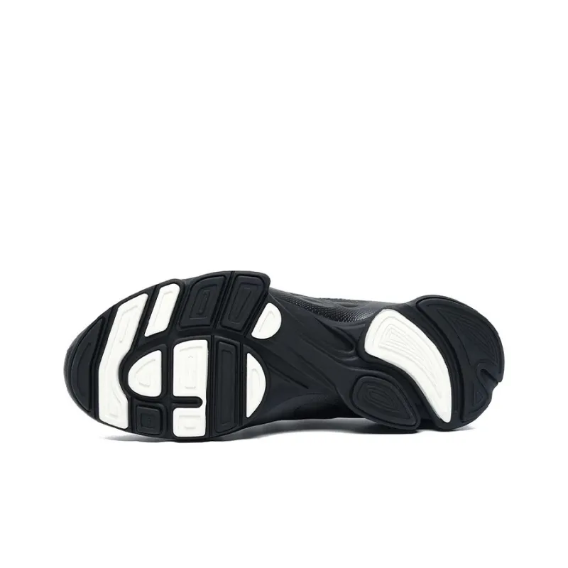 Bansley Cushioned Slip Resistant Abrasion Resistant Breathable Low Top Running Shoes Men's Black-4
