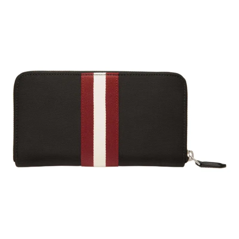 BALLY Code Nylon Fabric Wallet Men's Black-1