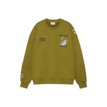 LiNing Sweatshirt Unisex Moss Olive Green